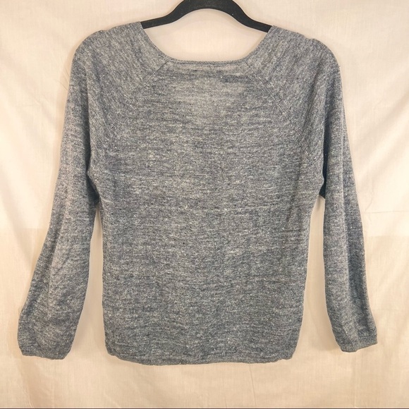 Hartford Sweater Womens Size 2 Blue 100% Linen Paris France Minimalist Capsule - Picture 6 of 13